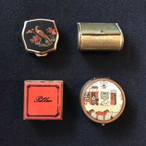 4 Vintage Pill Boxes